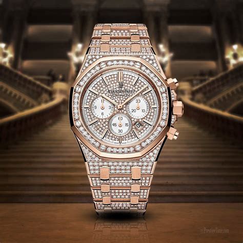 audemars piguet royal oak chronograph full diamonds|audemars piguet royal oak cost.